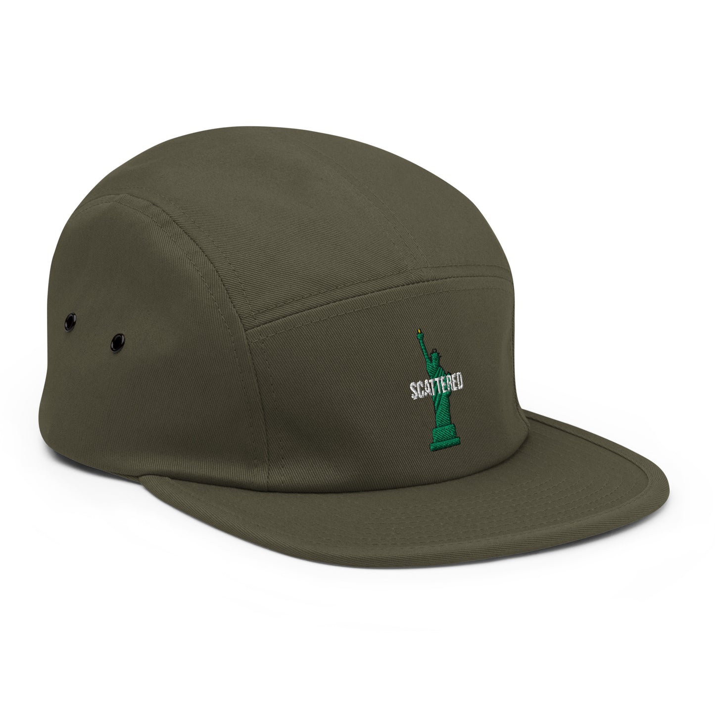 Statue of Liberty Logo Embroidered Five Panel Cap