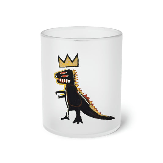 Jean-Michel Basquiat "Dinosaur" Frosted Glass Mug