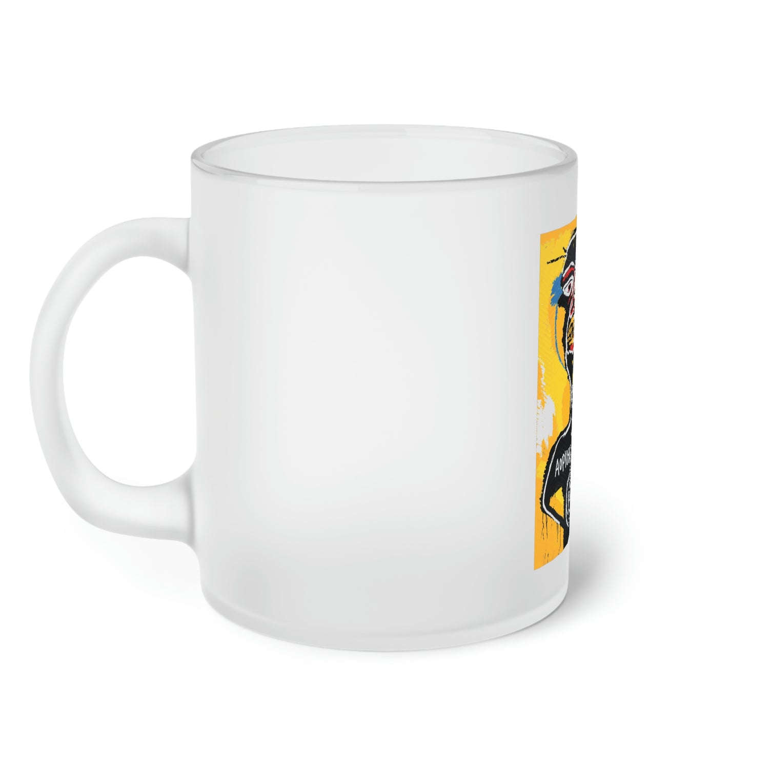 Jean-Michel Basquiat "Cabeza" Frosted Glass Mug