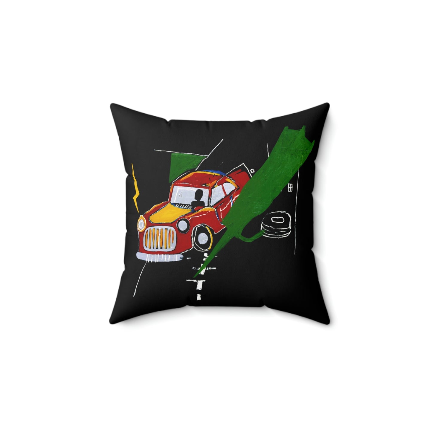 Jean-Michel Basquiat "Untitled" Artwork Square Throw Pillow