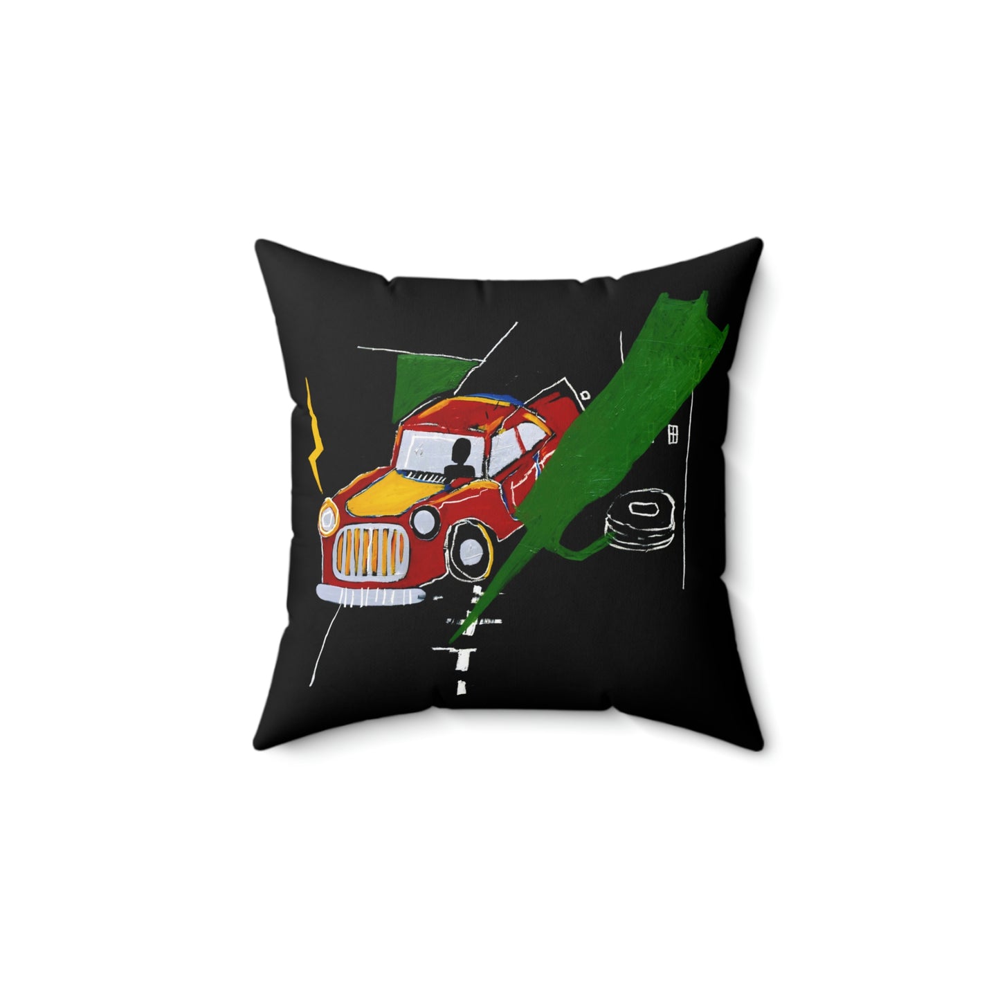 Jean-Michel Basquiat "Untitled" Artwork Square Throw Pillow