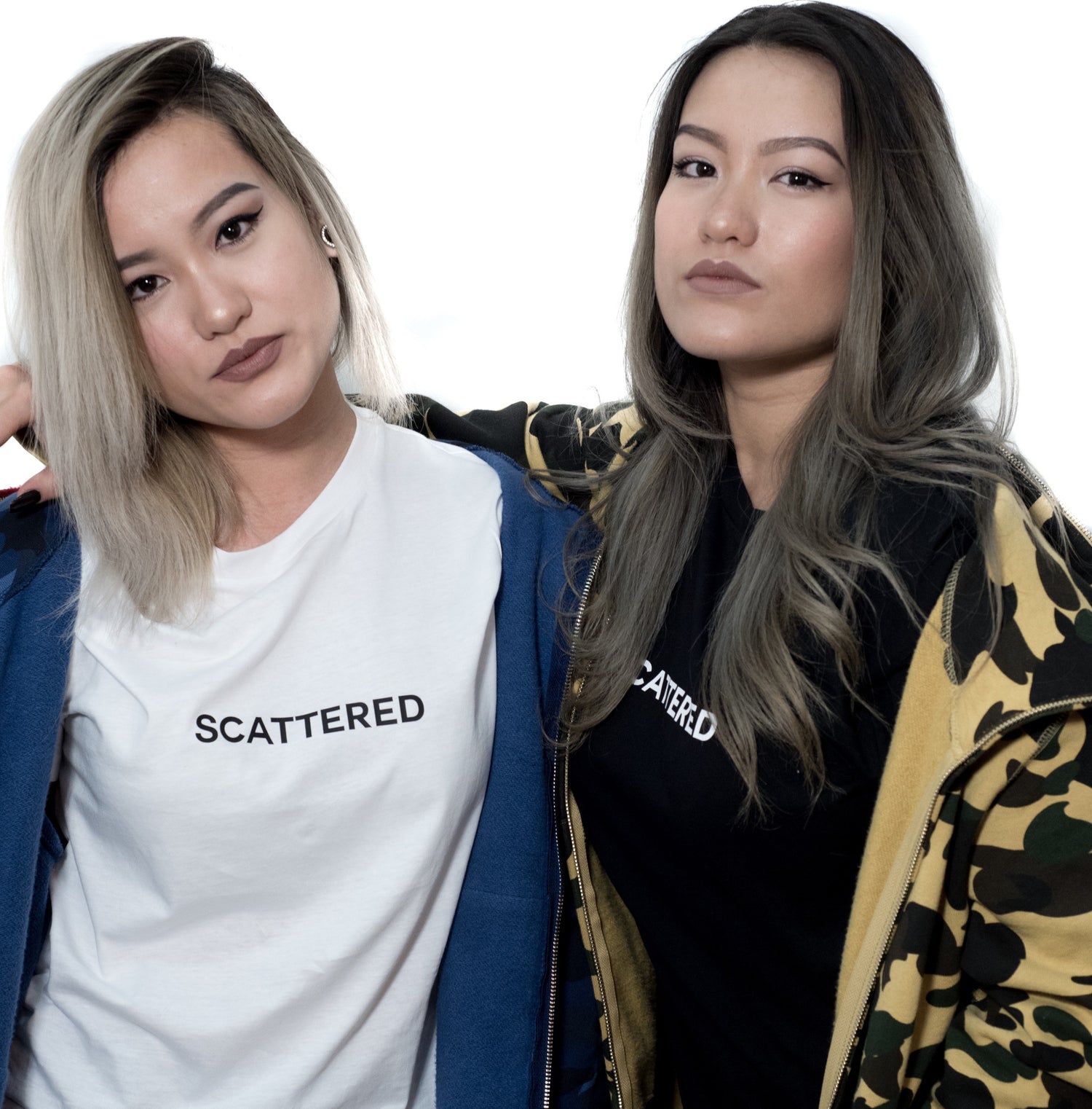 Streetwear-White Hand Sewn Logo Tee-Shirts-Scattered, LLC