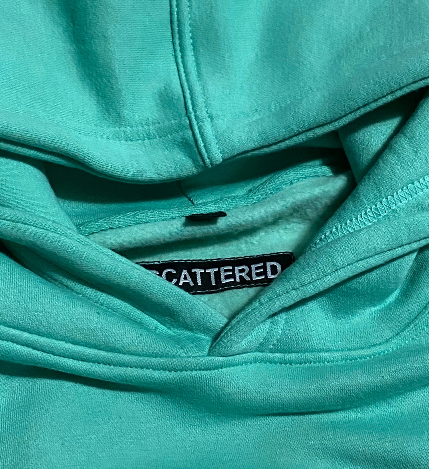 Tiffany Blue Embroidered Box Logo Hoodie Sweatshirt | Mens Streetwear Clothing Scattered
