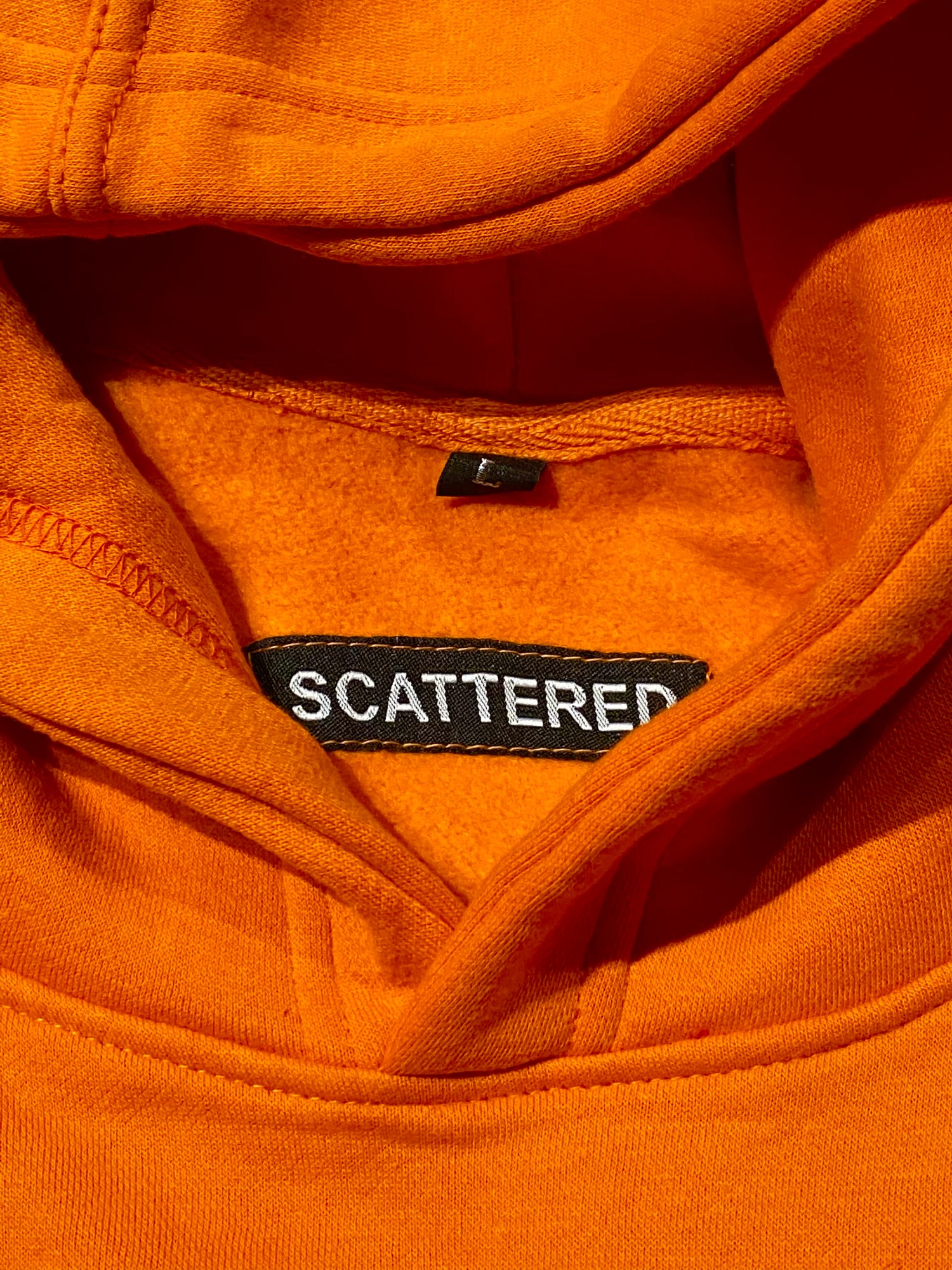 Orange Embroidered Box Logo Hoodie Sweatshirt Scattered Streetwear Clothing Brand 
