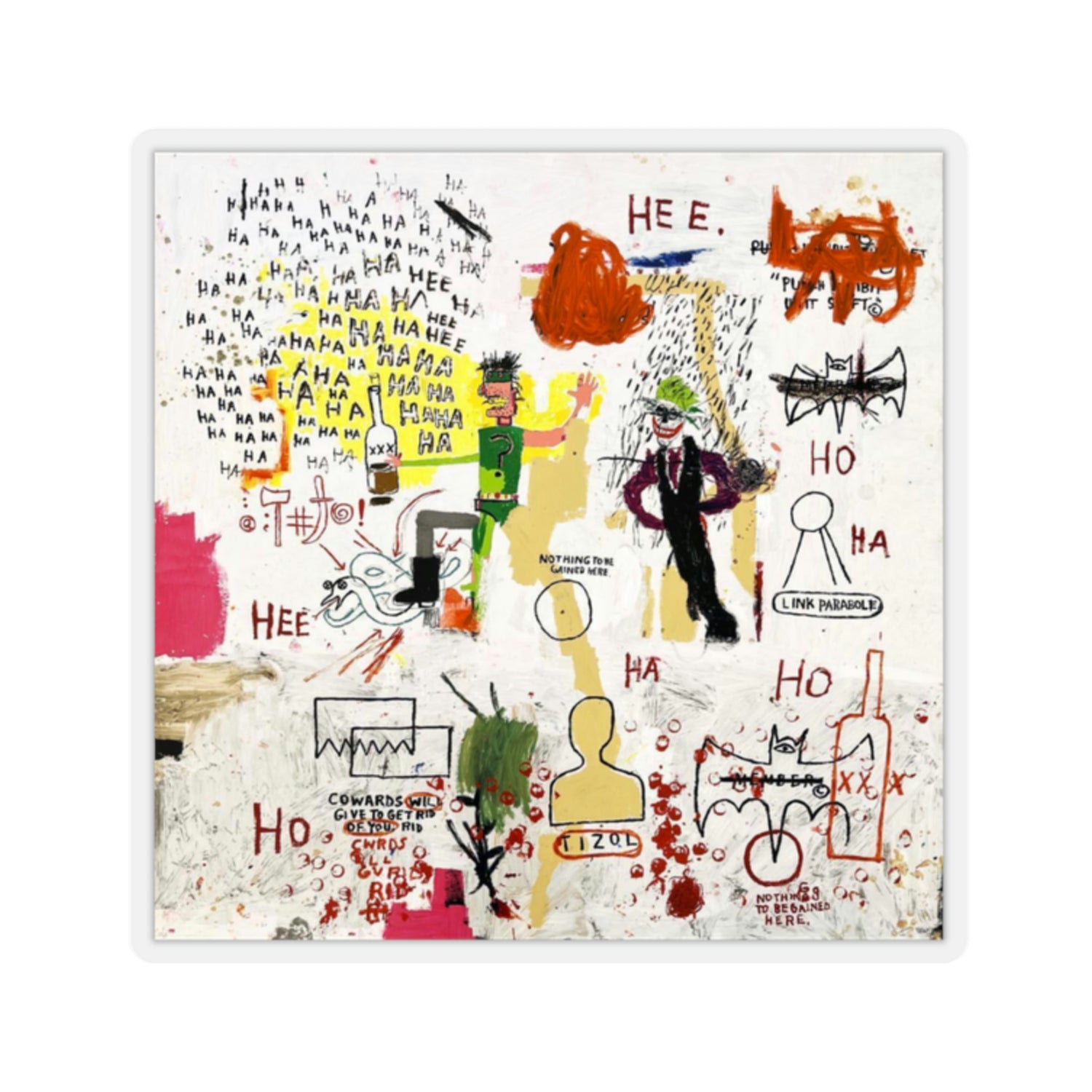 Jean-Michel Basquiat "Riddle Me This" Artwork Vinyl Sticker