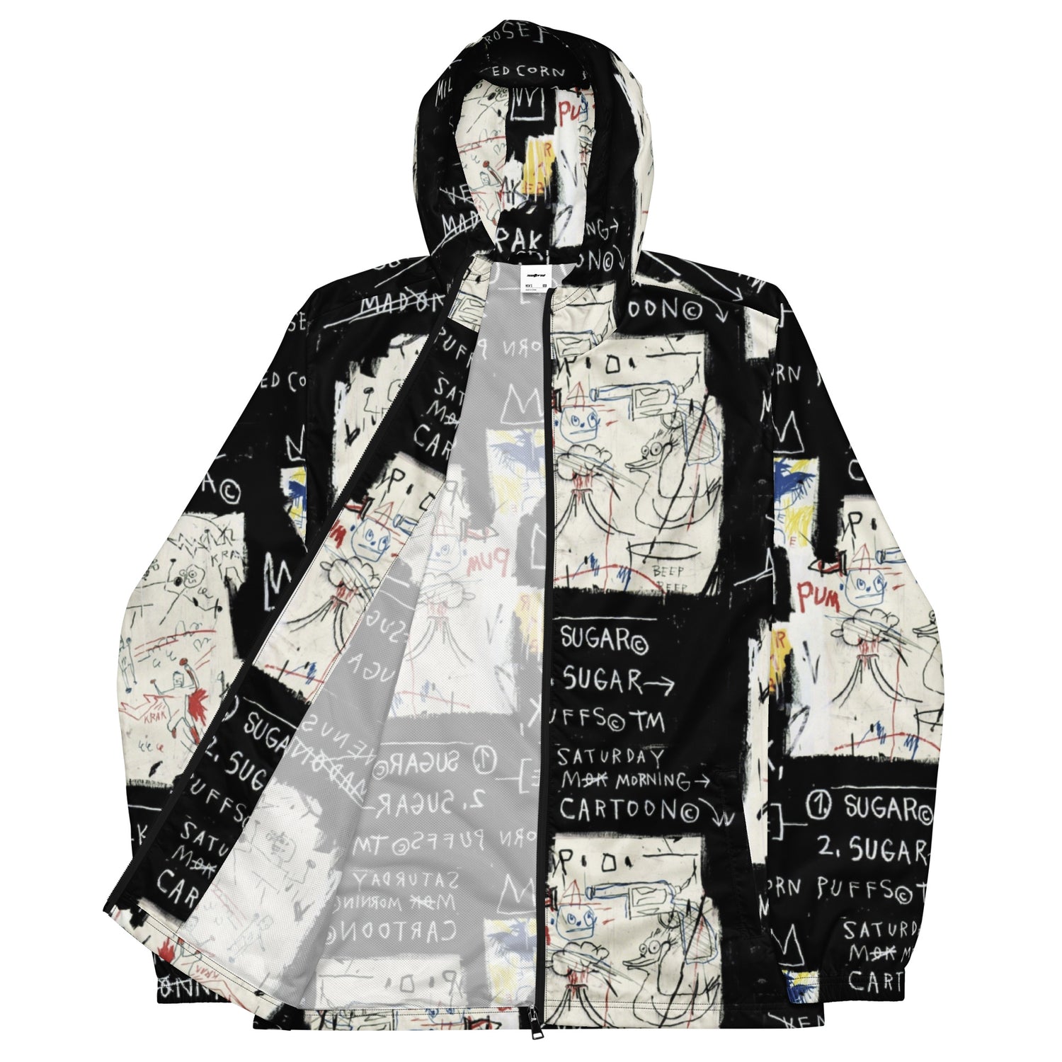 Jean-Michel Basquiat "A Panel of Experts" Artwork Printed Premium Streetwear Windbreaker Jacket