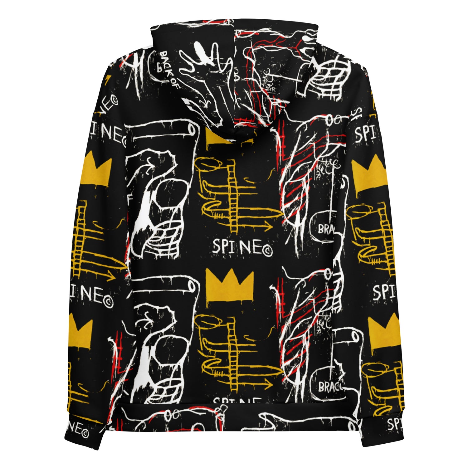 Jean-Michel Basquiat "Back of the Neck" Artwork Printed Premium Streetwear Sweatshirt Hoodie Black Graffiti Harajuku