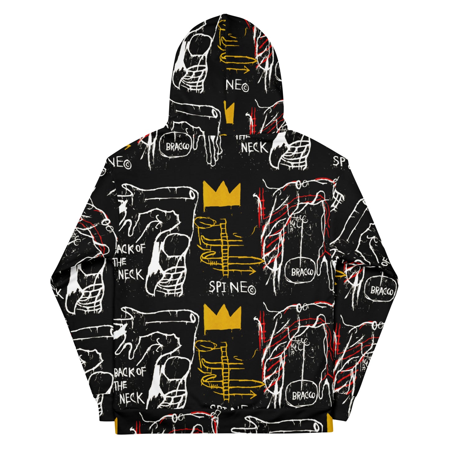Jean-Michel Basquiat "Back of the Neck" Artwork Printed Premium Streetwear Sweatshirt Hoodie Black Graffiti Harajuku