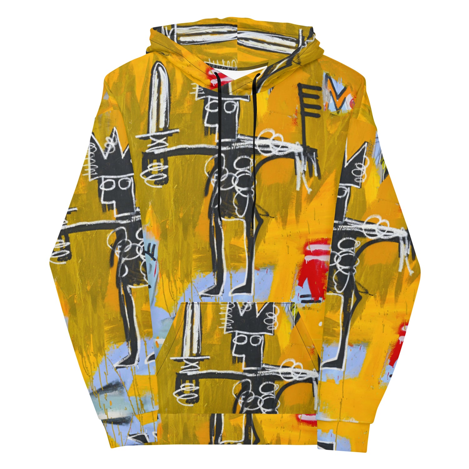 Jean-Michel Basquiat "Julius Caesar on Gold" Artwork Printed Premium Streetwear Sweatshirt Hoodie Harajuku Graffiti