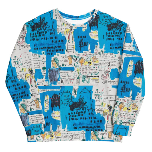 Jean-Michel Basquiat "Ascent" Artwork Printed Premium Streetwear Crewneck Sweatshirt Harajuku Graffiti