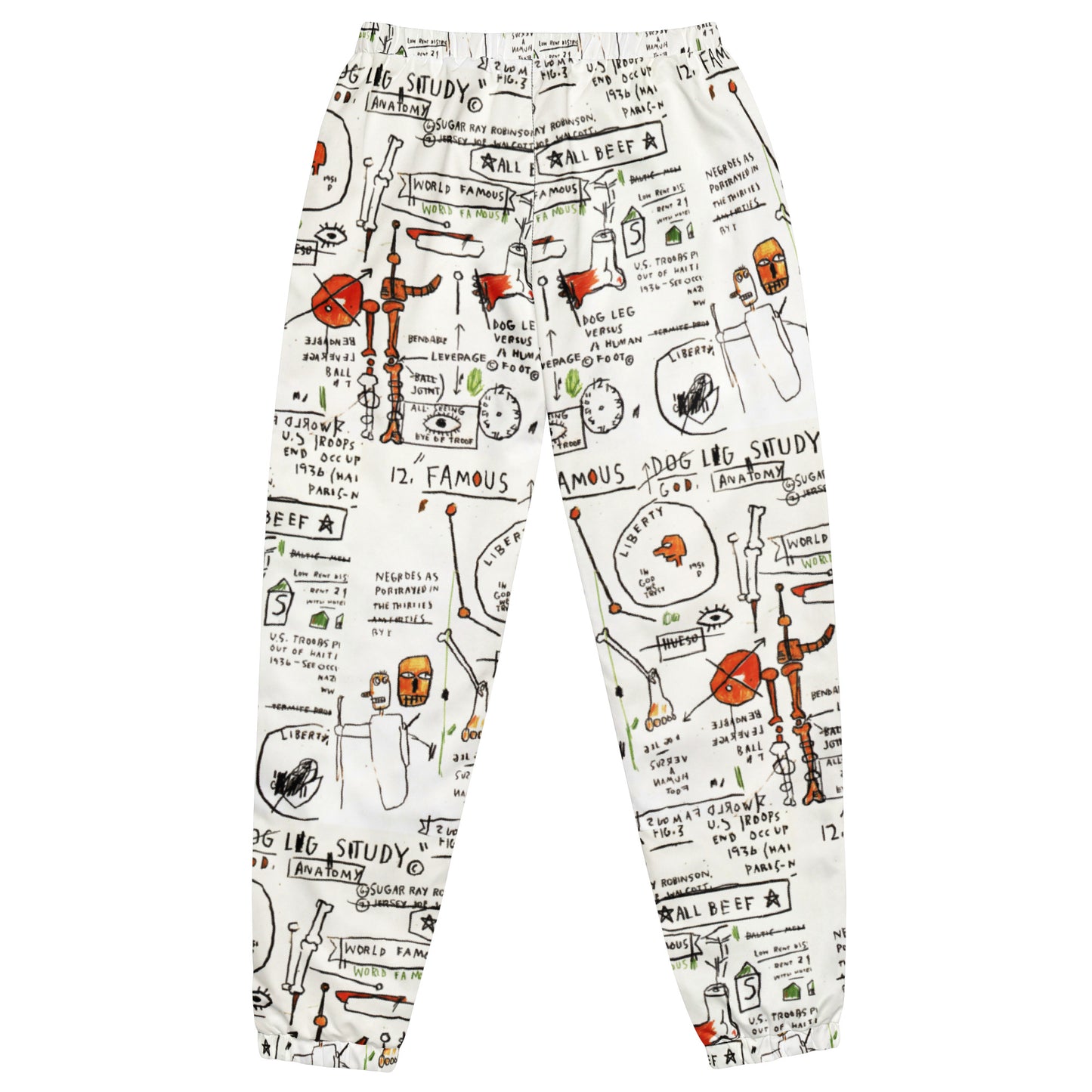 Jean-Michel Basquiat "Dog Leg Study" Artwork Printed Premium Streetwear Track Pants