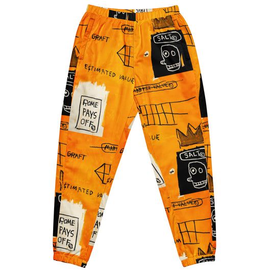 Jean-Michel Basquiat "Rome Pays Off" Artwork Printed Premium Streetwear Track Pants