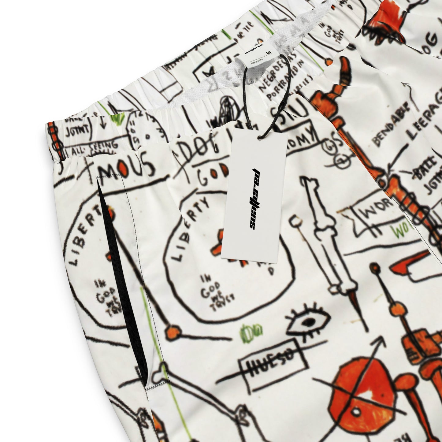 Jean-Michel Basquiat "Dog Leg Study" Artwork Printed Premium Streetwear Track Pants