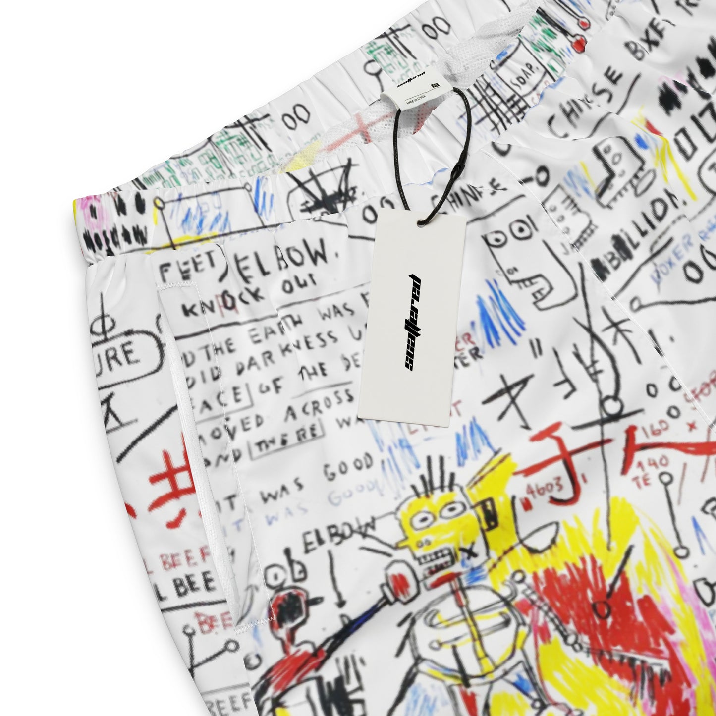 Jean-Michel Basquiat "Boxer Rebellion" 1982 Artwork Printed Premium Streetwear Track Pants