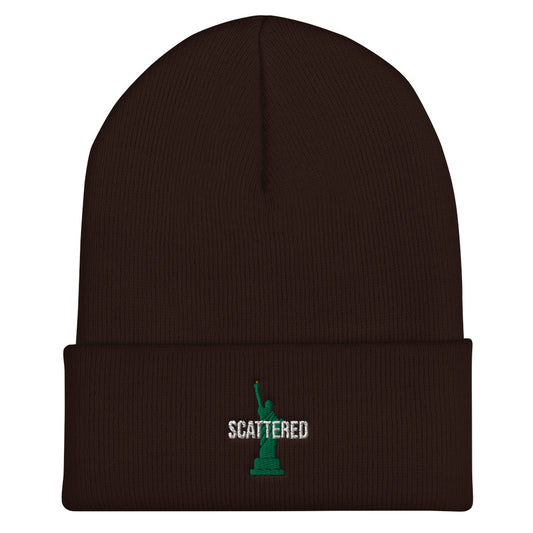 Scattered 2021 Statue of Liberty Logo Embroidered Beanie