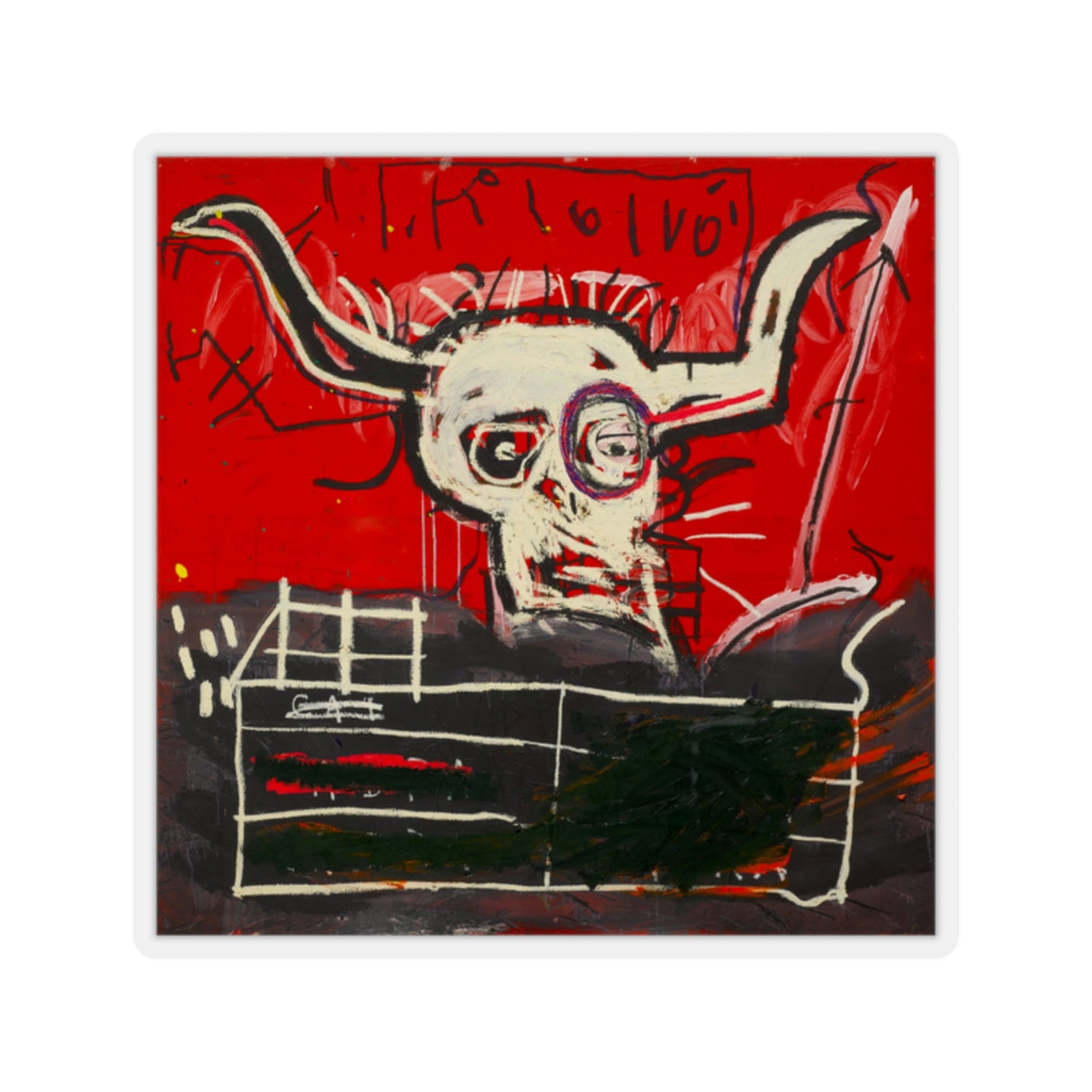 Jean-Michel Basquiat "Cabra" Artwork Vinyl Sticker