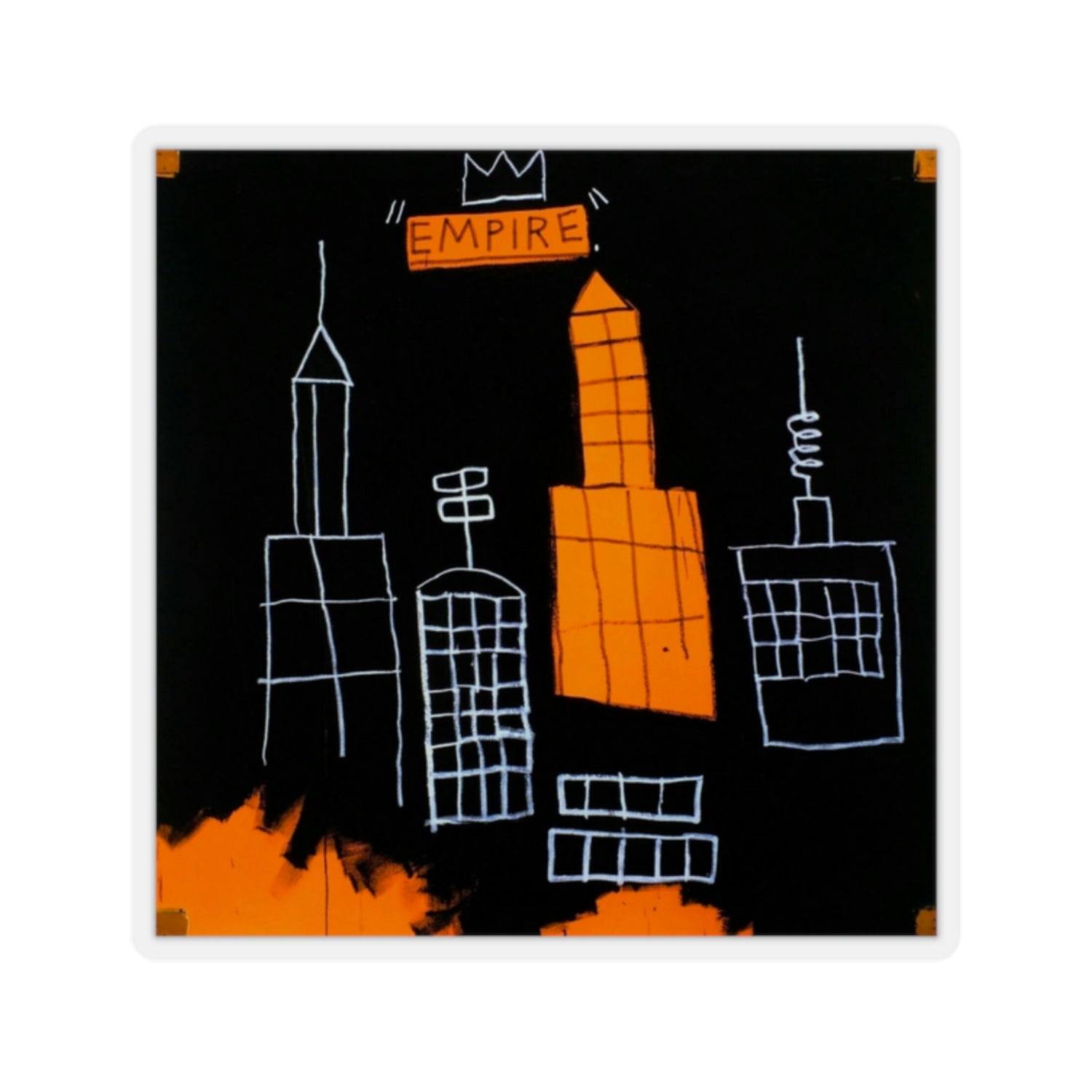 Jean-Michel Basquiat "Mecca" Artwork Vinyl Sticker