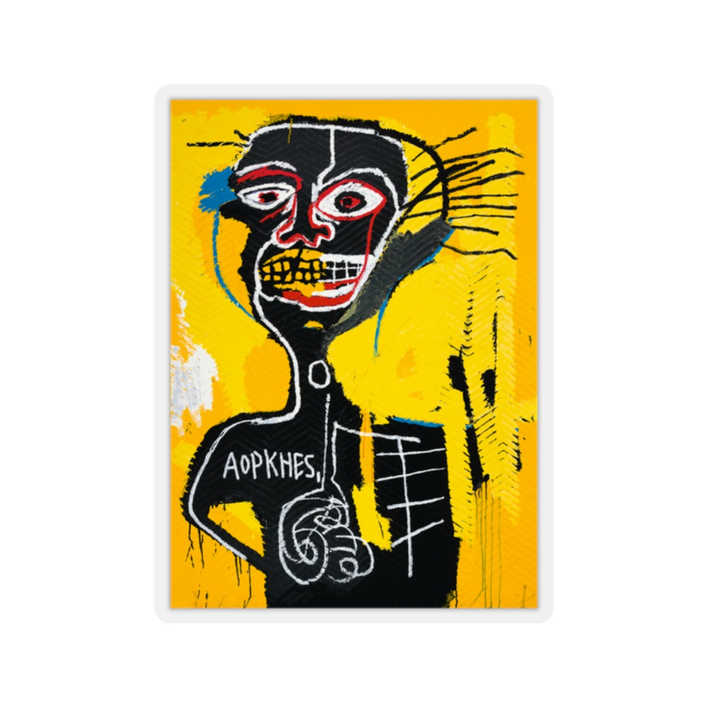Jean-Michel Basquiat "Cabeza" Artwork Vinyl Sticker