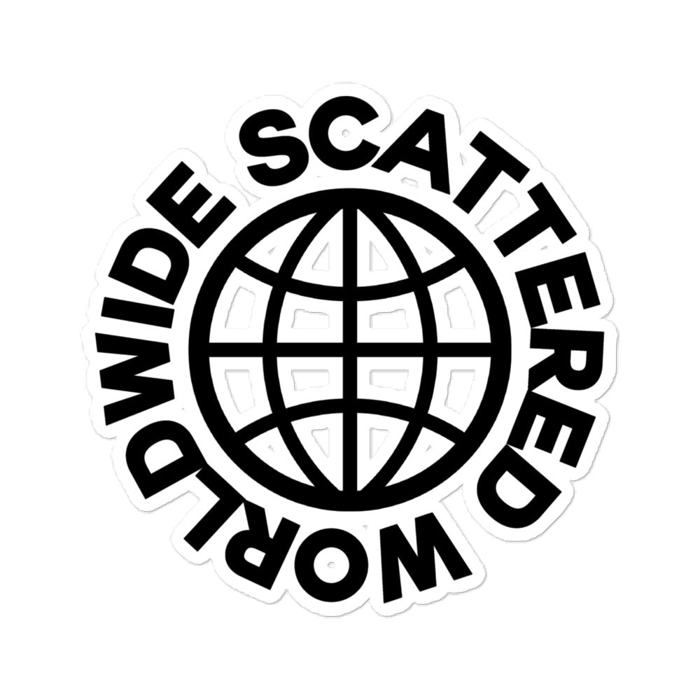 Scattered Worldwide Logo Stickers