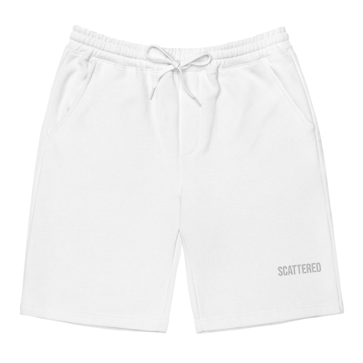 White Embroidered Logo Shorts