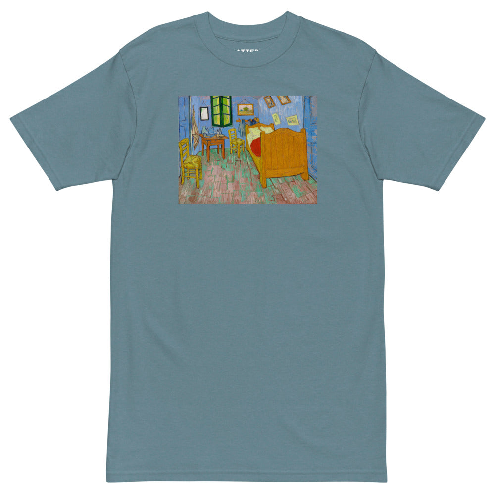 Vincent Van Gogh The Bedroom Painting Printed Premium Blue T-shirt Streetwear