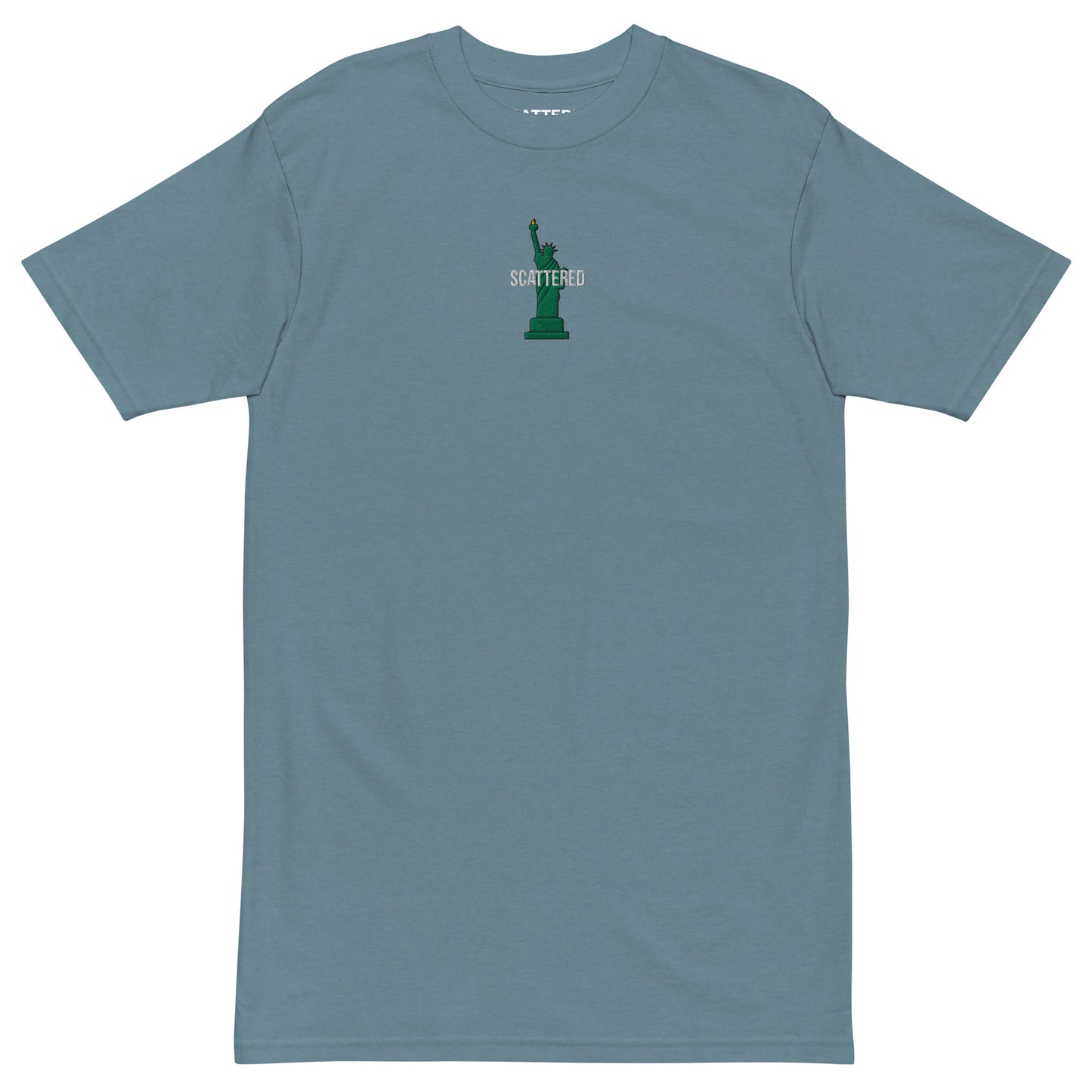 Statue of Liberty Logo Embroidered Premium Crewneck T-shirt