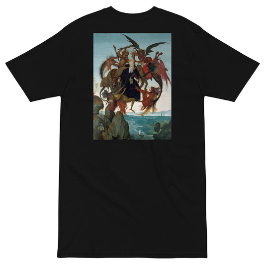 Michelangelo Buonarroti's The Torment of Saint Anthony Embroidered + Printed Premium Streetwear T-shirt