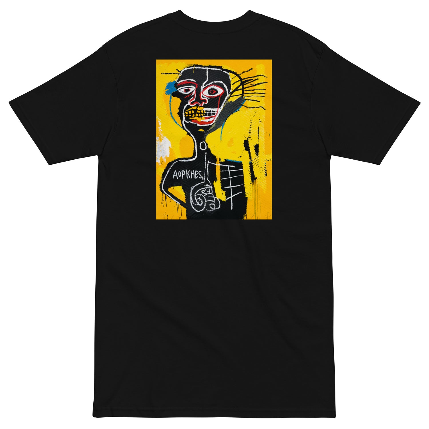 Jean-Michel Basquiat "Cabeza" Artwork Printed Premium Streetwear Crewneck T-shirt Black