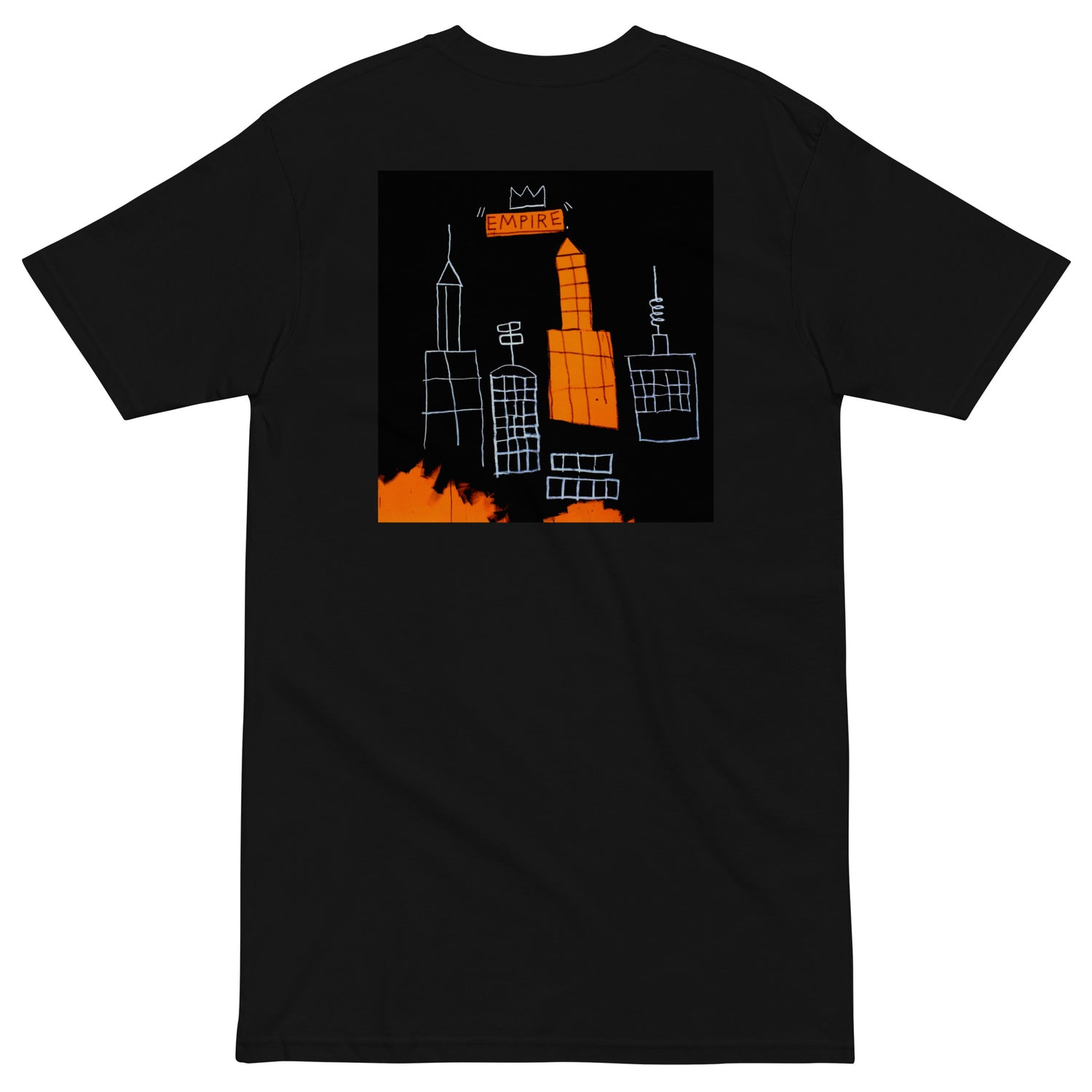 Jean-Michel Basquiat "Mecca" 1982 Artwork Embroidered + Printed Premium Streetwear T-shirt Black