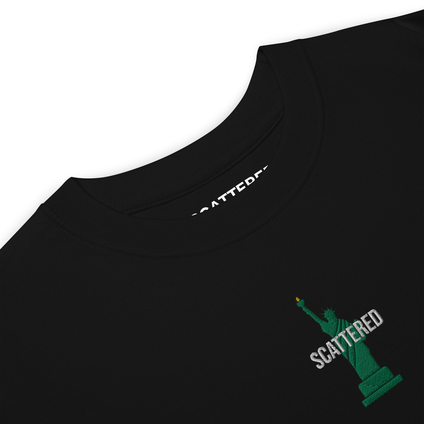 Statue of Liberty Logo Embroidered Premium Crewneck T-shirt