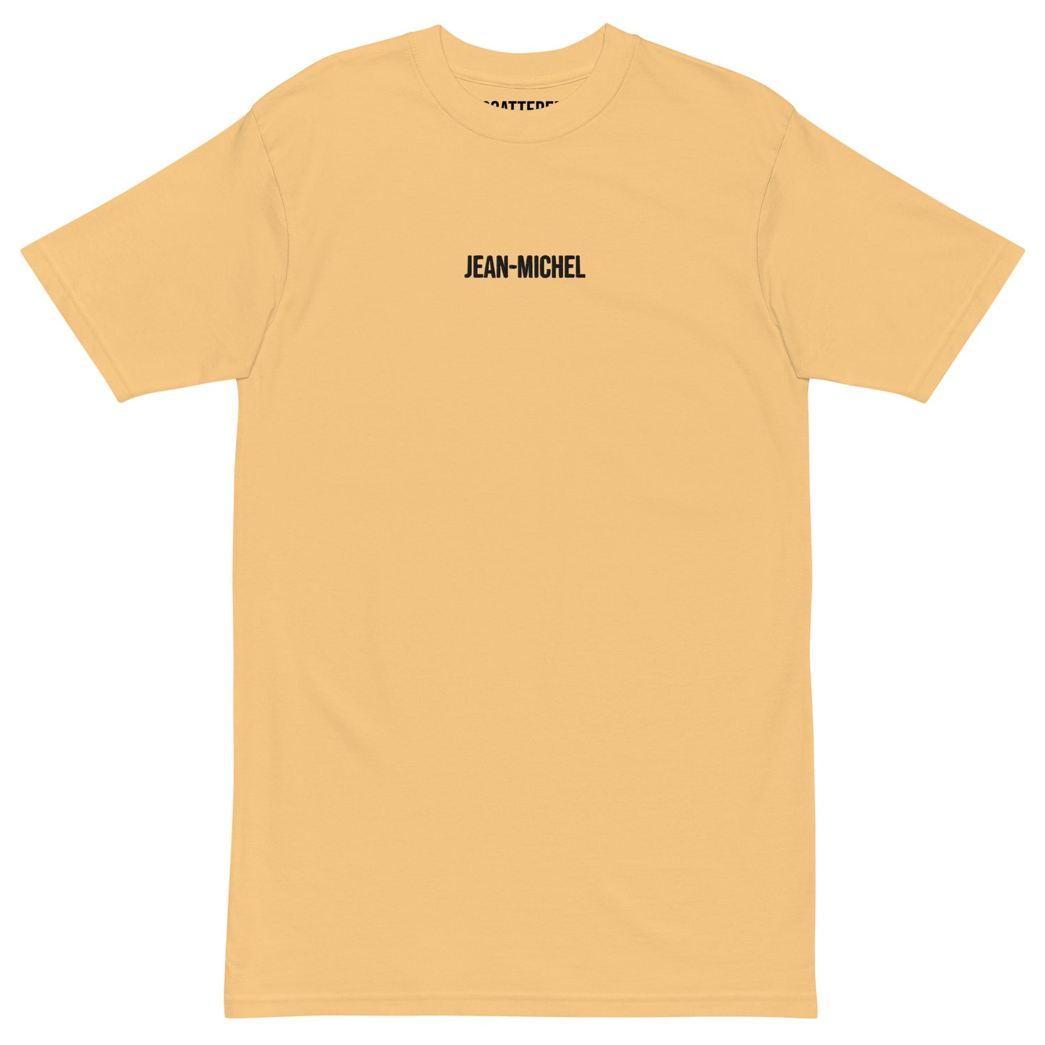 Jean-Michel Basquiat "In Italian" Artwork Embroidered and Printed Premium Streetwear T-Shirt Yellow