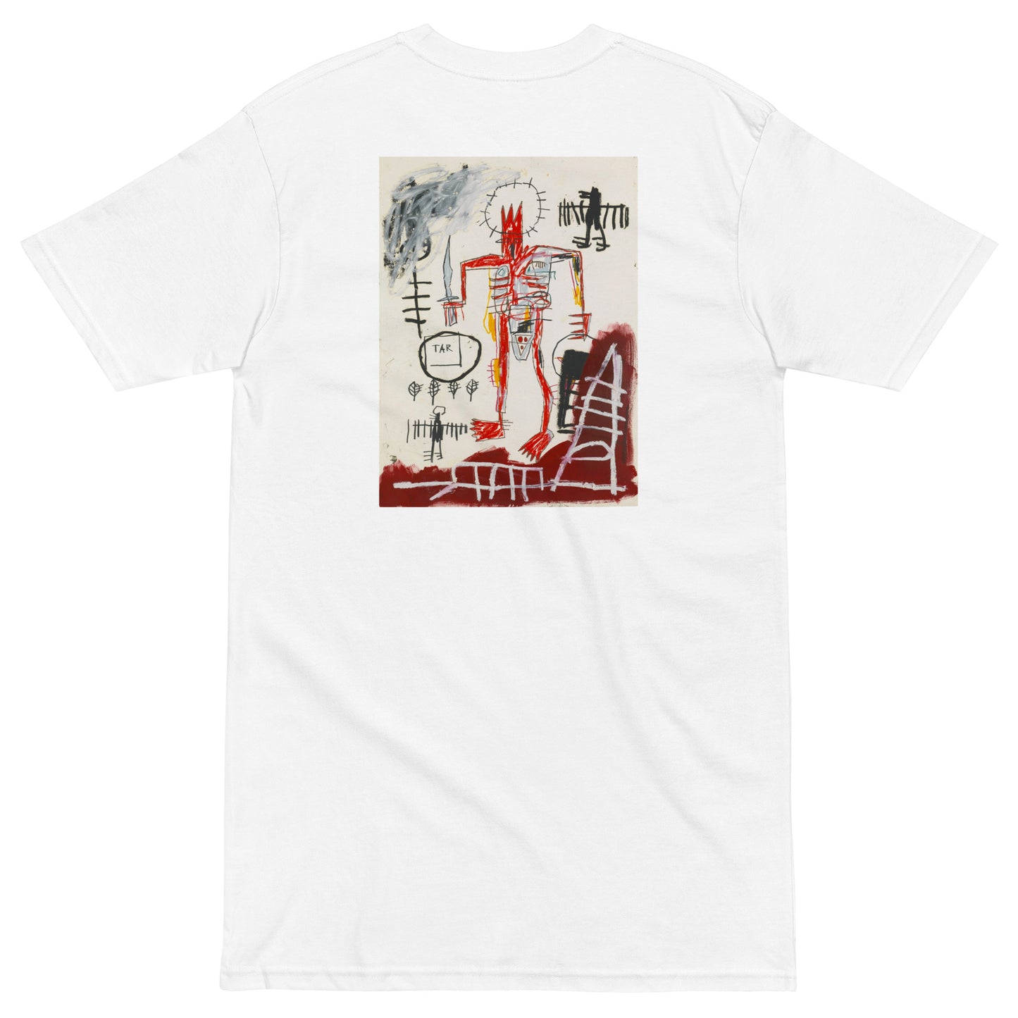 Jean-Michel Basquiat "Untitled" Artwork Printed Premium Crewneck T-shirt