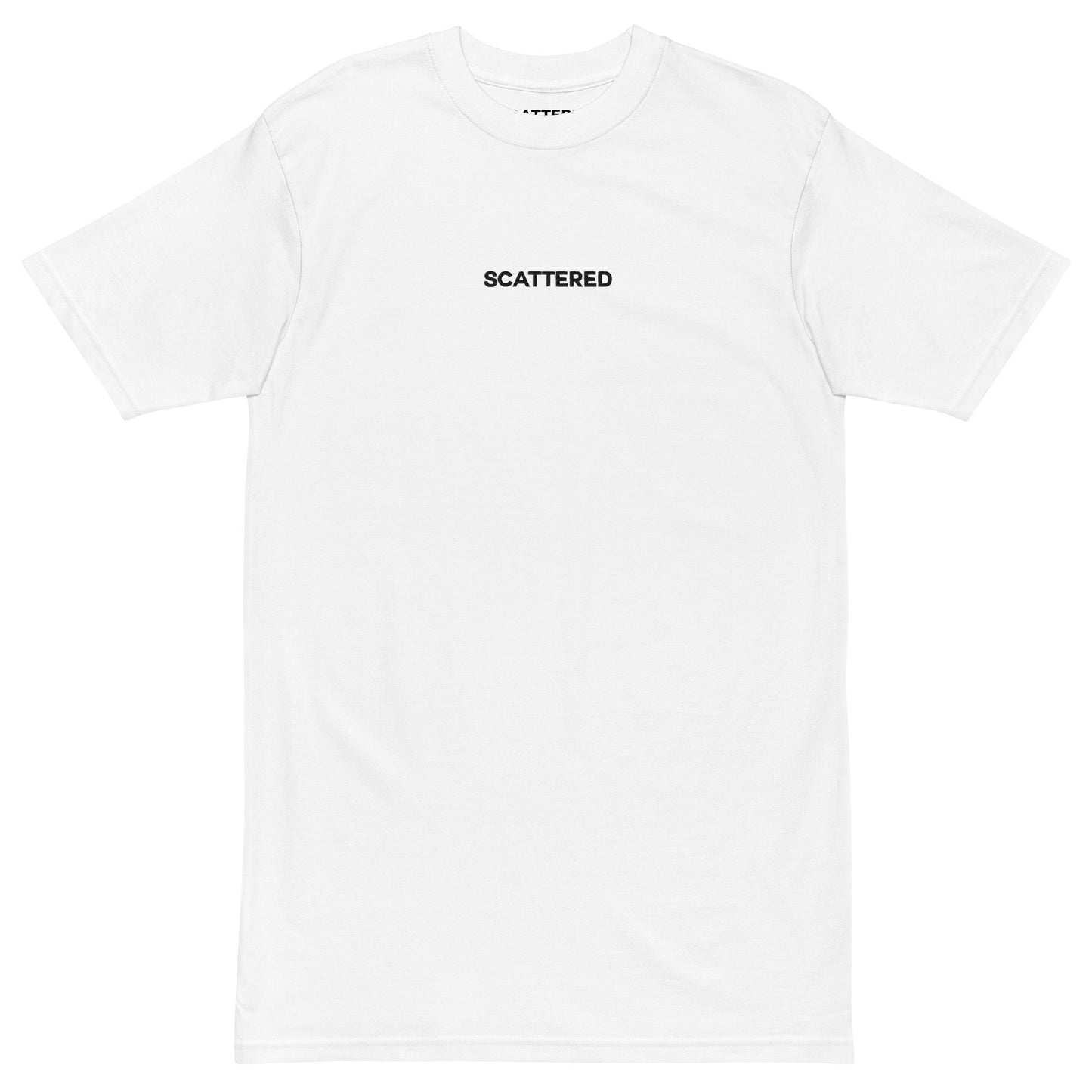 White Embroidered Logo Premium Crewneck T-shirt