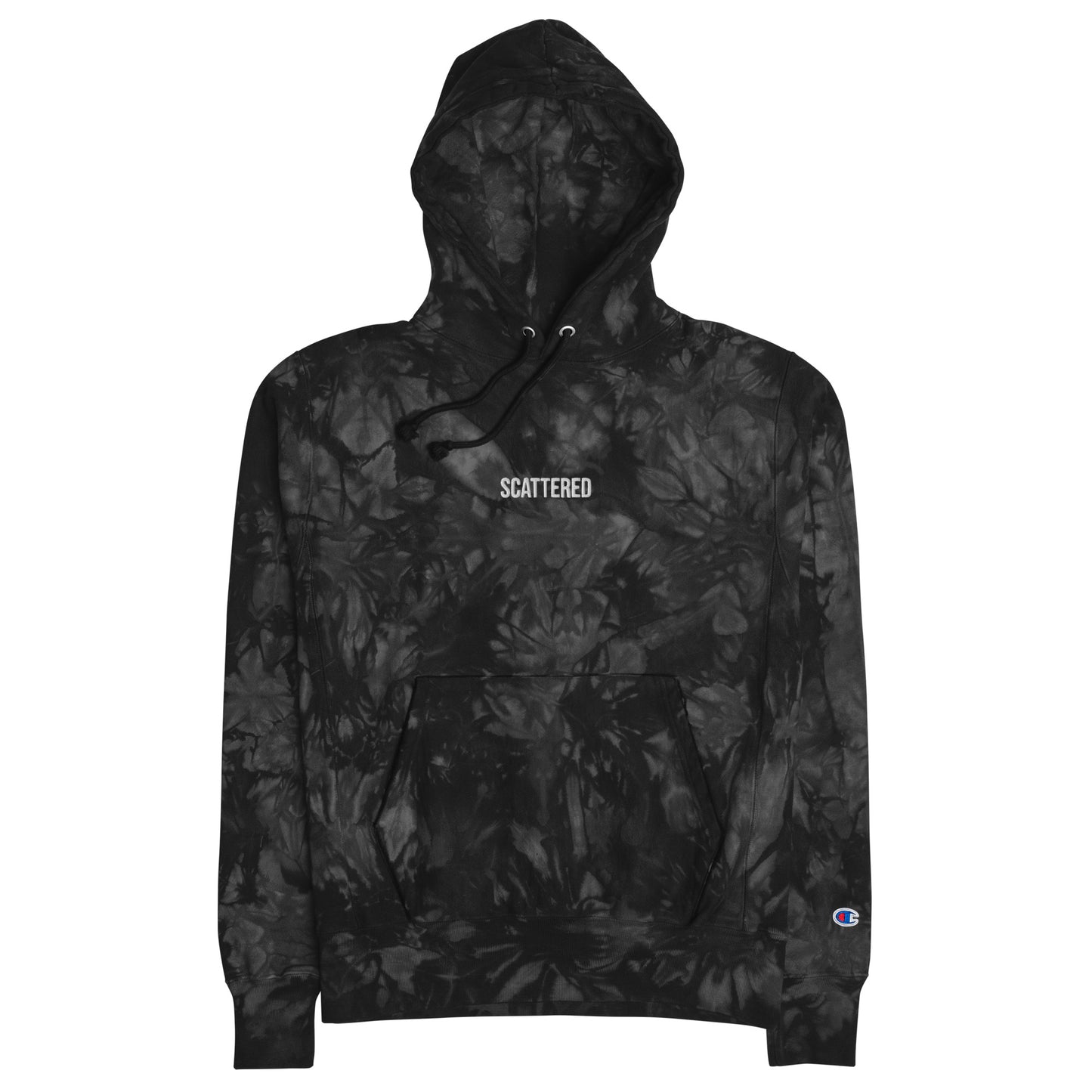 Embroidered Tie-Dye Logo Hoodie