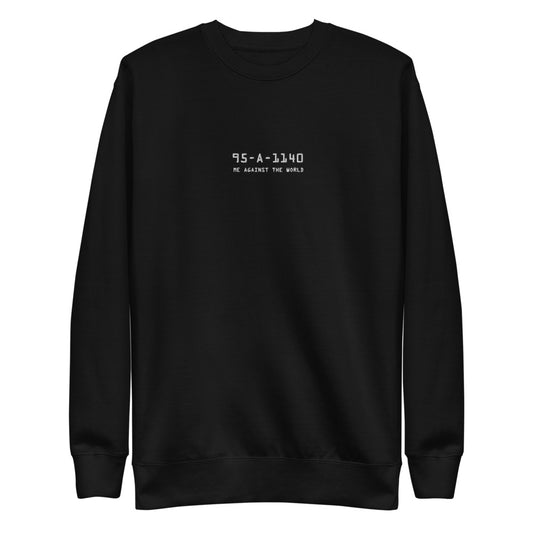 Embroidered Me Against The World Rikers Crewneck