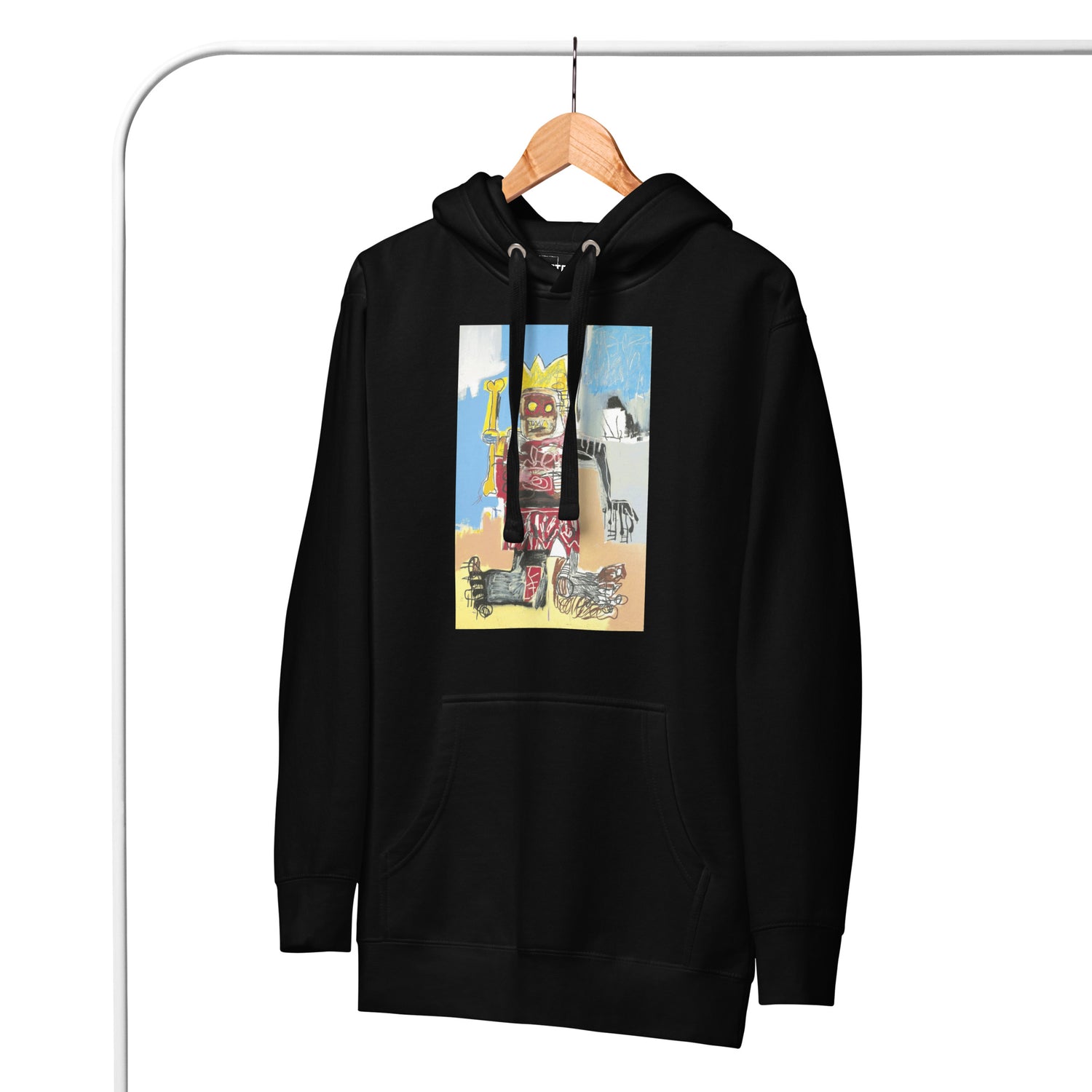 Jean-Michel Basquiat "Untitled" Artwork Printed Premium Streetwear Sweatshirt Hoodie Black