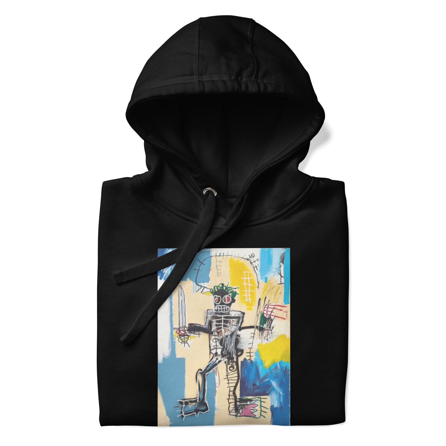 Jean-Michel Basquiat "Warrior" Artwork Printed Premium Streetwear Sweatshirt Hoodie Black