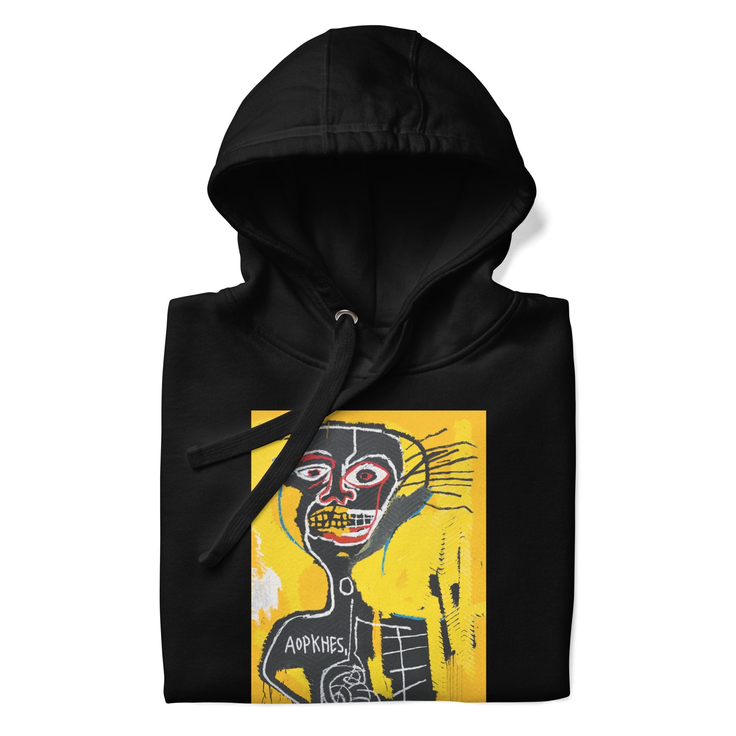 Jean-Michel Basquiat "Cabeza" Artwork Printed Premium Streetwear Sweatshirt Hoodie Black