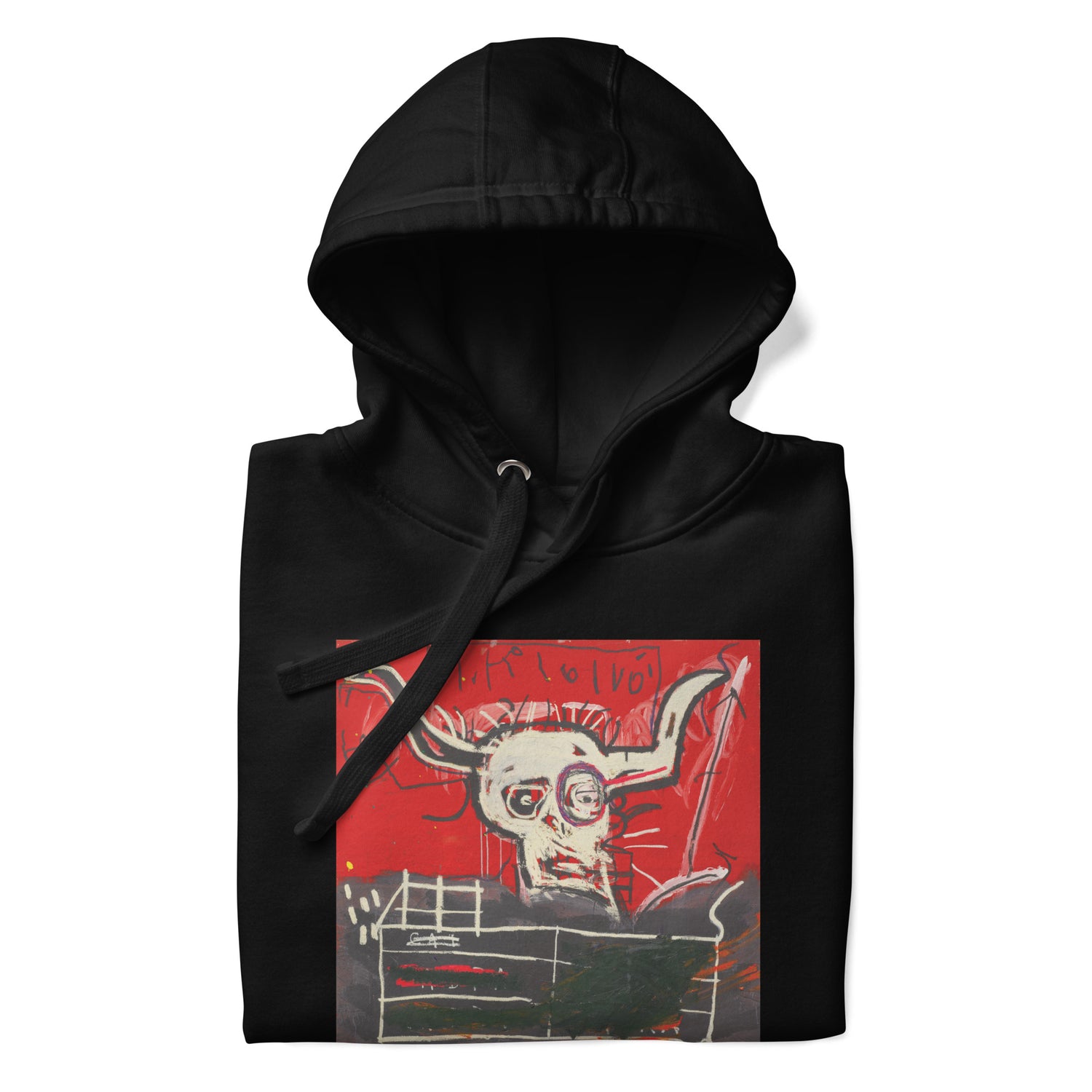 Jean-Michel Basquiat "Cabra" Artwork Printed Premium Streetwear Sweatshirt Hoodie Black