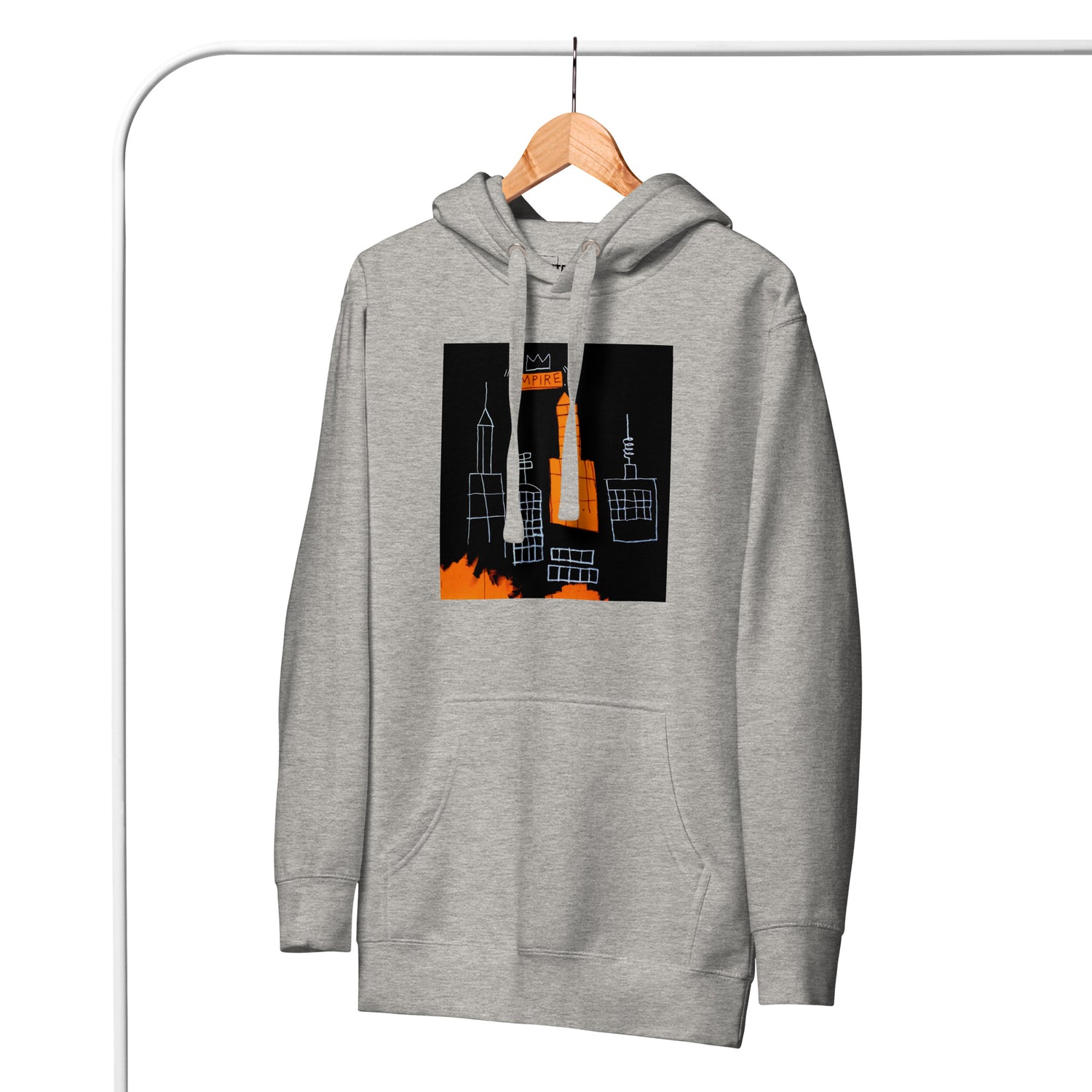 Jean-Michel Basquiat "Mecca" Artwork Printed Premium Streetwear Sweatshirt Hoodie Grey