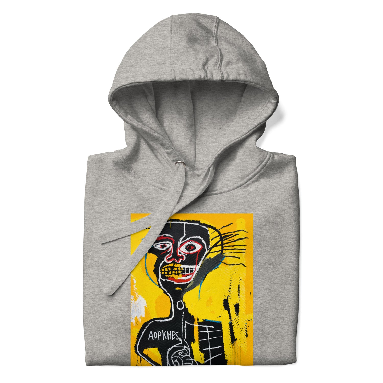 Jean-Michel Basquiat "Cabeza" Artwork Printed Premium Streetwear Sweatshirt Hoodie Grey