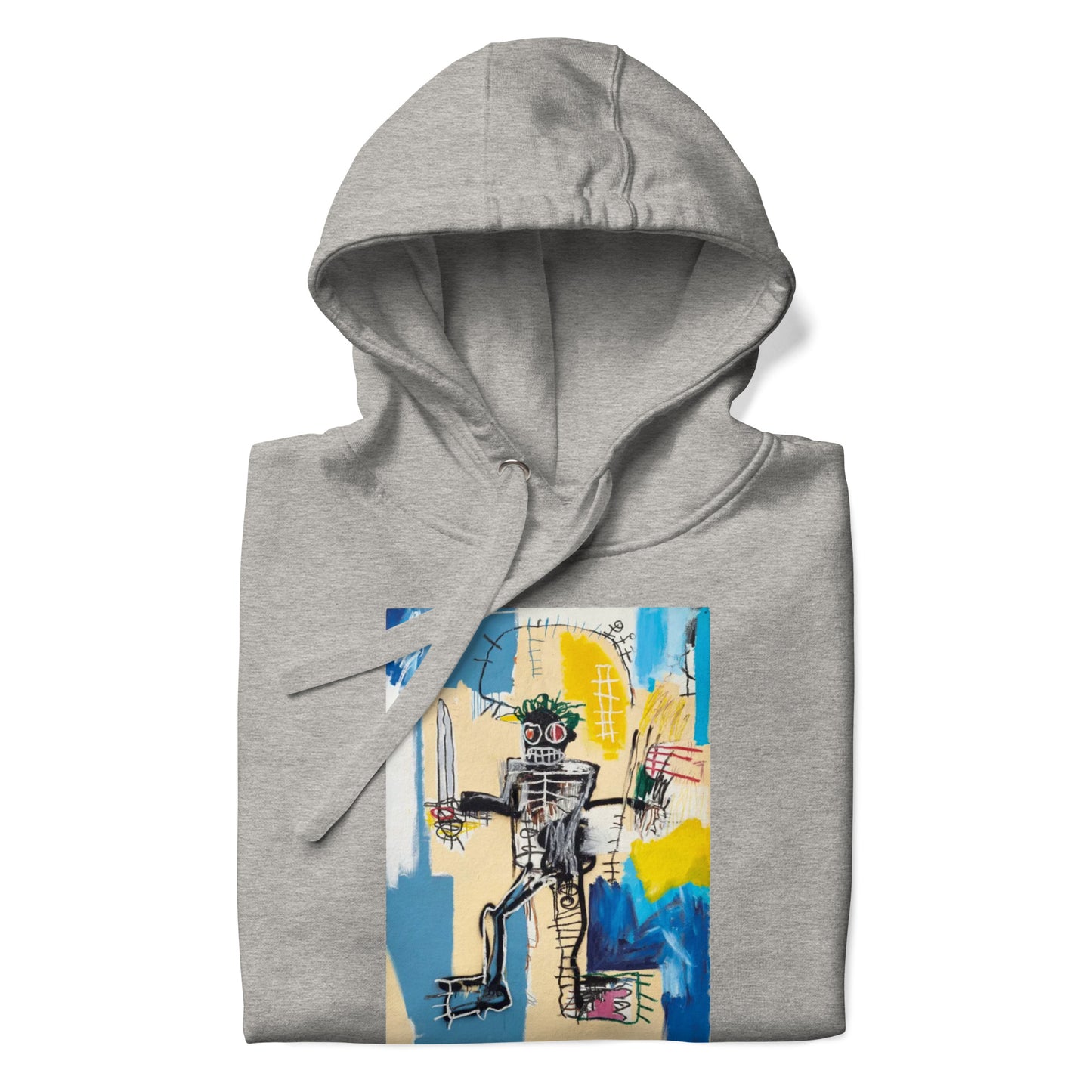 Jean-Michel Basquiat "Warrior" Artwork Printed Premium Streetwear Sweatshirt Hoodie Grey