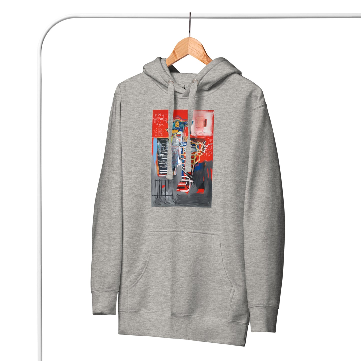 Jean-Michel Basquiat "La Hara" Artwork Printed Premium Streetwear Sweatshirt Hoodie Grey