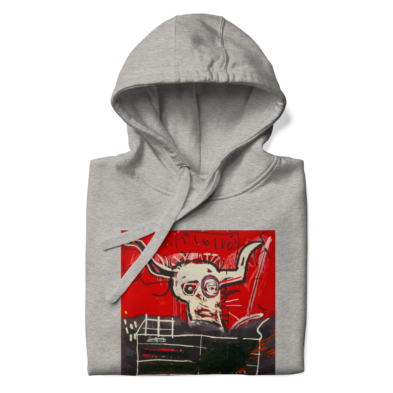 Jean-Michel Basquiat "Cabra" Artwork Printed Premium Streetwear Sweatshirt Hoodie Grey