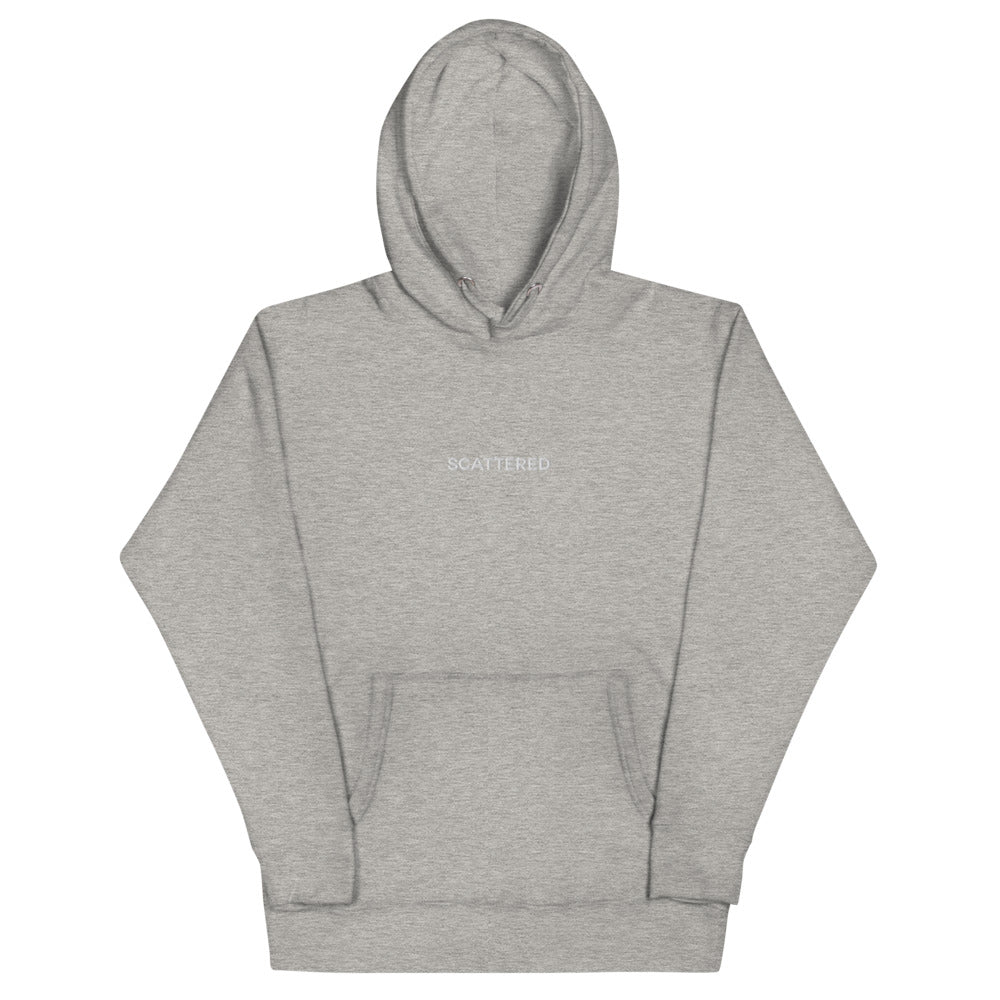 White Embroidered Logo Hoodie