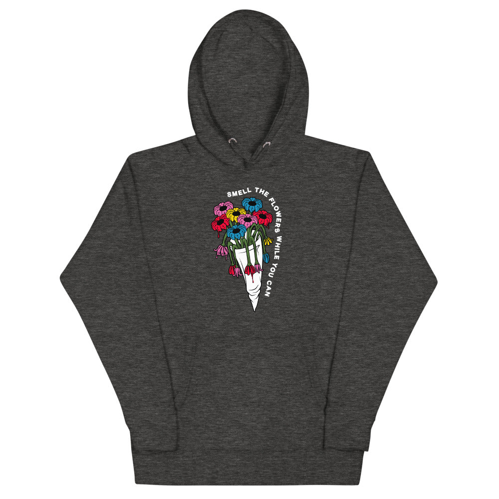 Scattered x Dripped Gawd Premium Printed "Smell the Flowers" Hoodie Sweatshirt