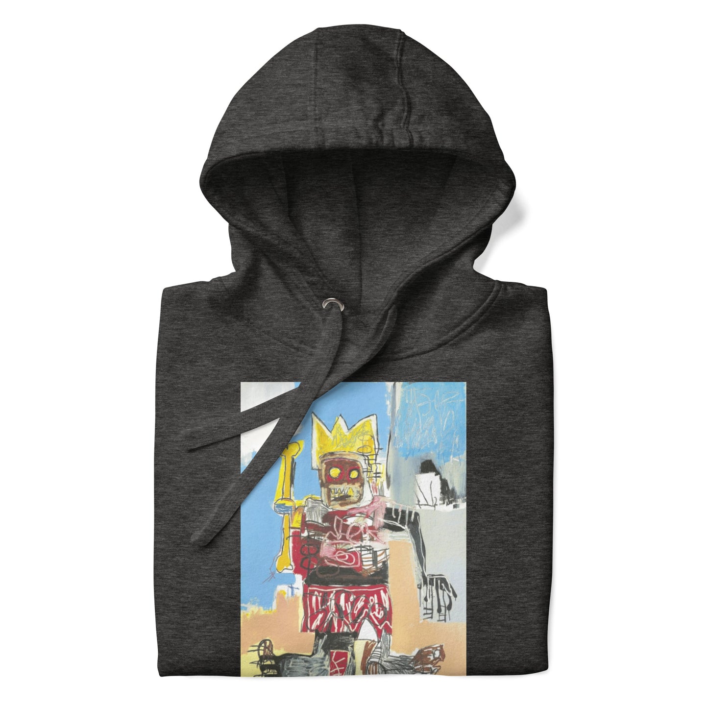 Jean-Michel Basquiat "Untitled" Artwork Printed Premium Streetwear Sweatshirt Hoodie Charcoal Grey