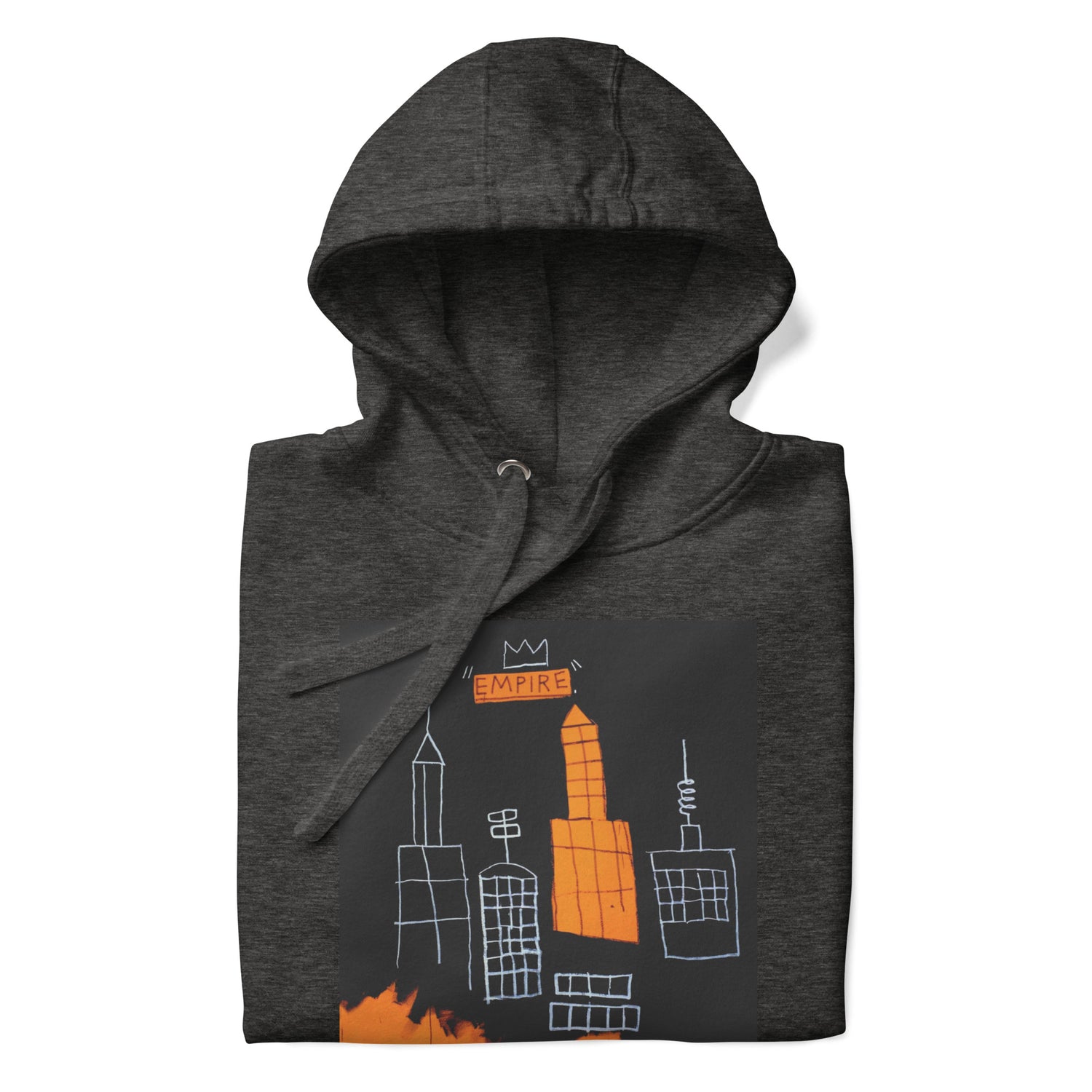 Jean-Michel Basquiat "Mecca" Artwork Printed Premium Streetwear Sweatshirt Hoodie Charcoal Grey