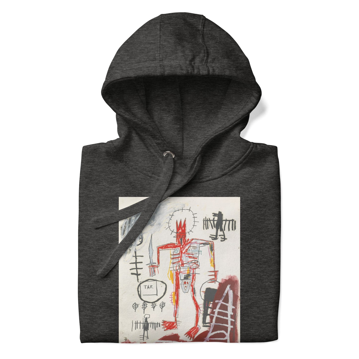 Jean-Michel Basquiat "Untitled" Artwork Printed Premium Streetwear Sweatshirt Hoodie Charcoal Grey