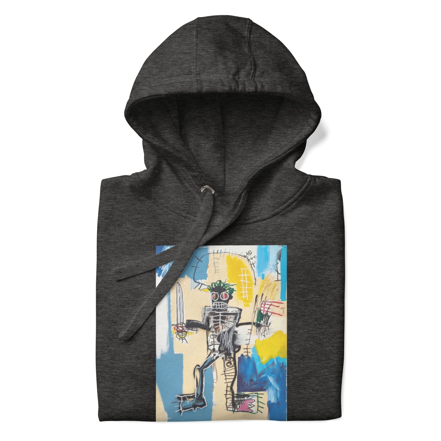 Jean-Michel Basquiat "Warrior" Artwork Printed Premium Streetwear Sweatshirt Hoodie Charcoal Grey